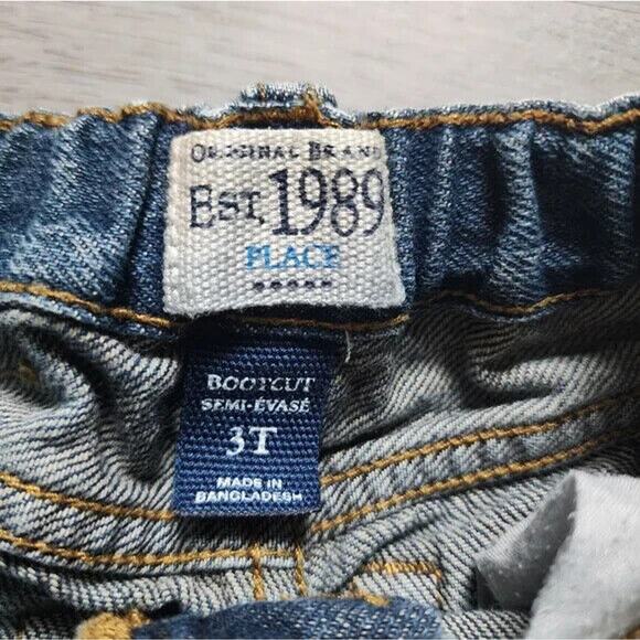 The Children's Place Boy's Toddler Snap Button Closure Bootcut Jeans Size 3T - Picture 4 of 8